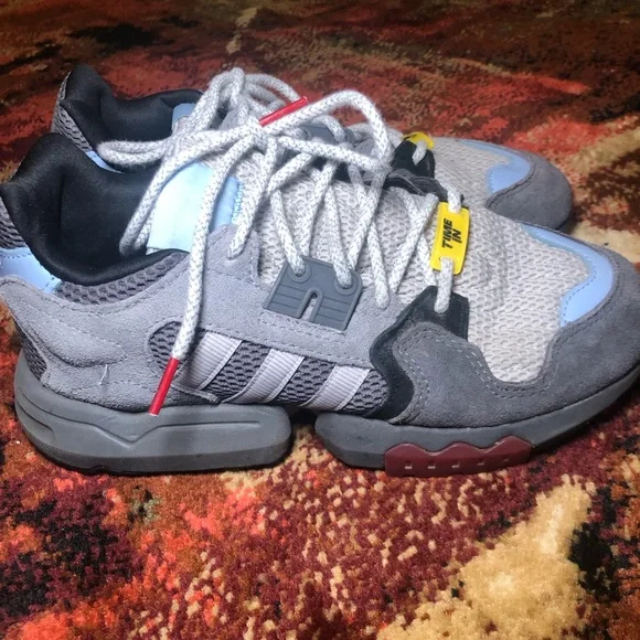 adidas Gray Sneakers with Red Accents - Picture 7 of 9